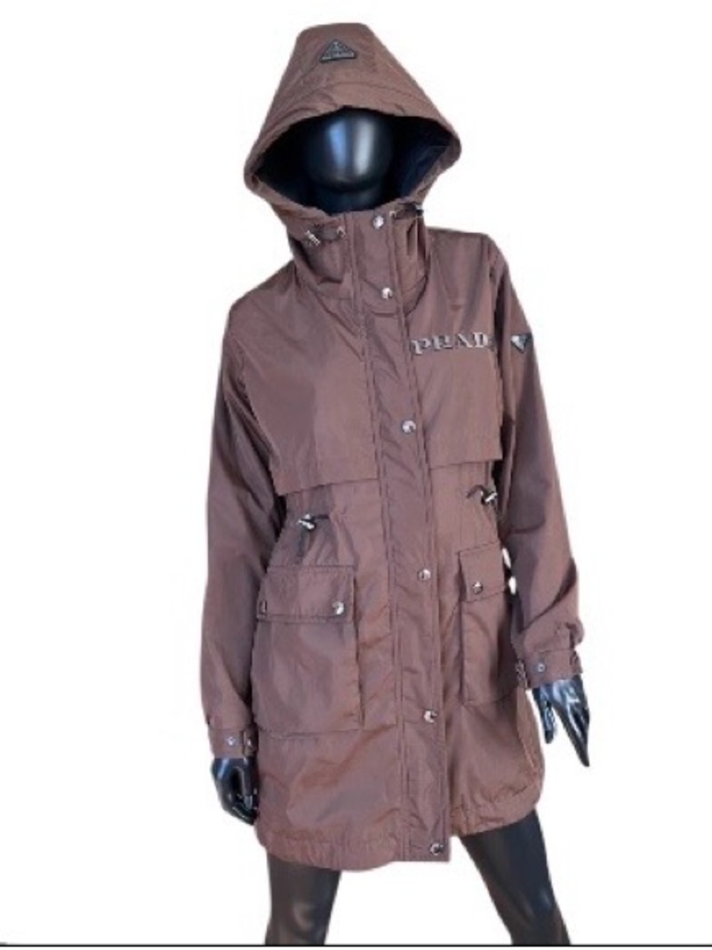 Prada Women's Hooded Anorak Jacket. Waterproof. Worn once.
